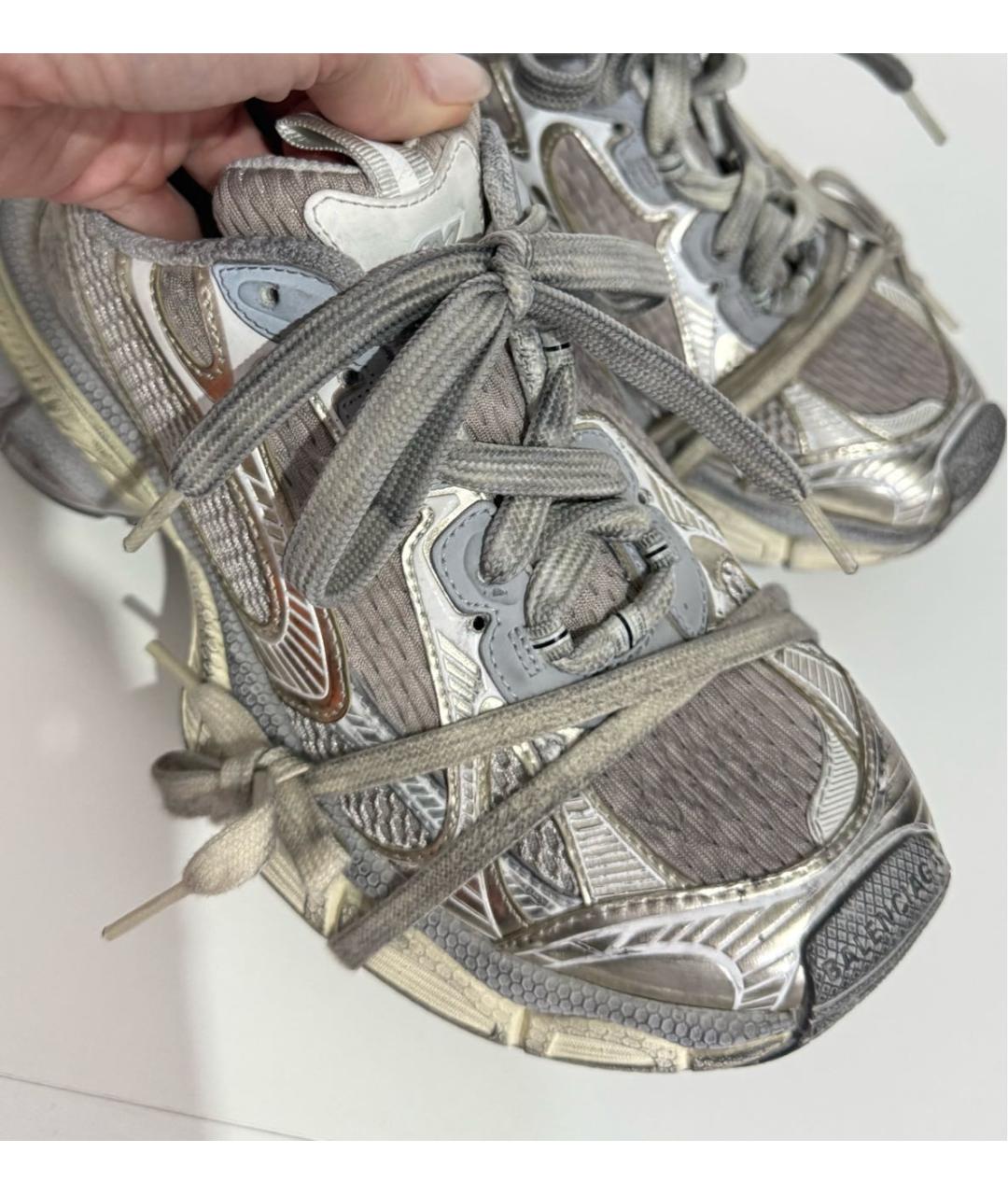 BALENCIAGA Серые текстильные кроссовки, фото 6