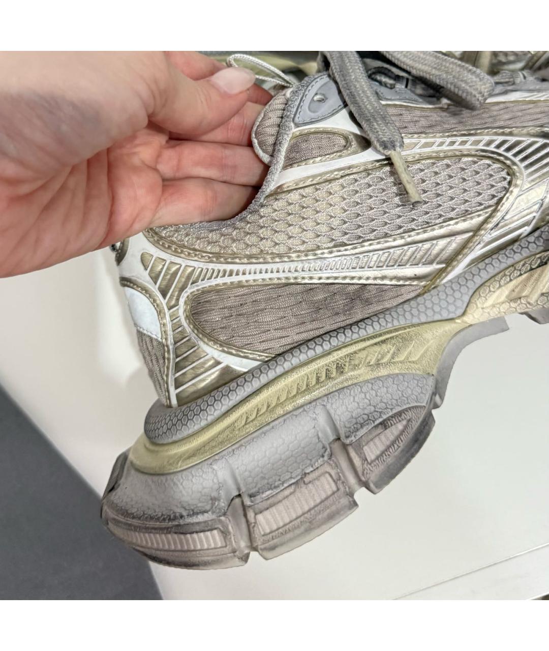 BALENCIAGA Серые текстильные кроссовки, фото 8