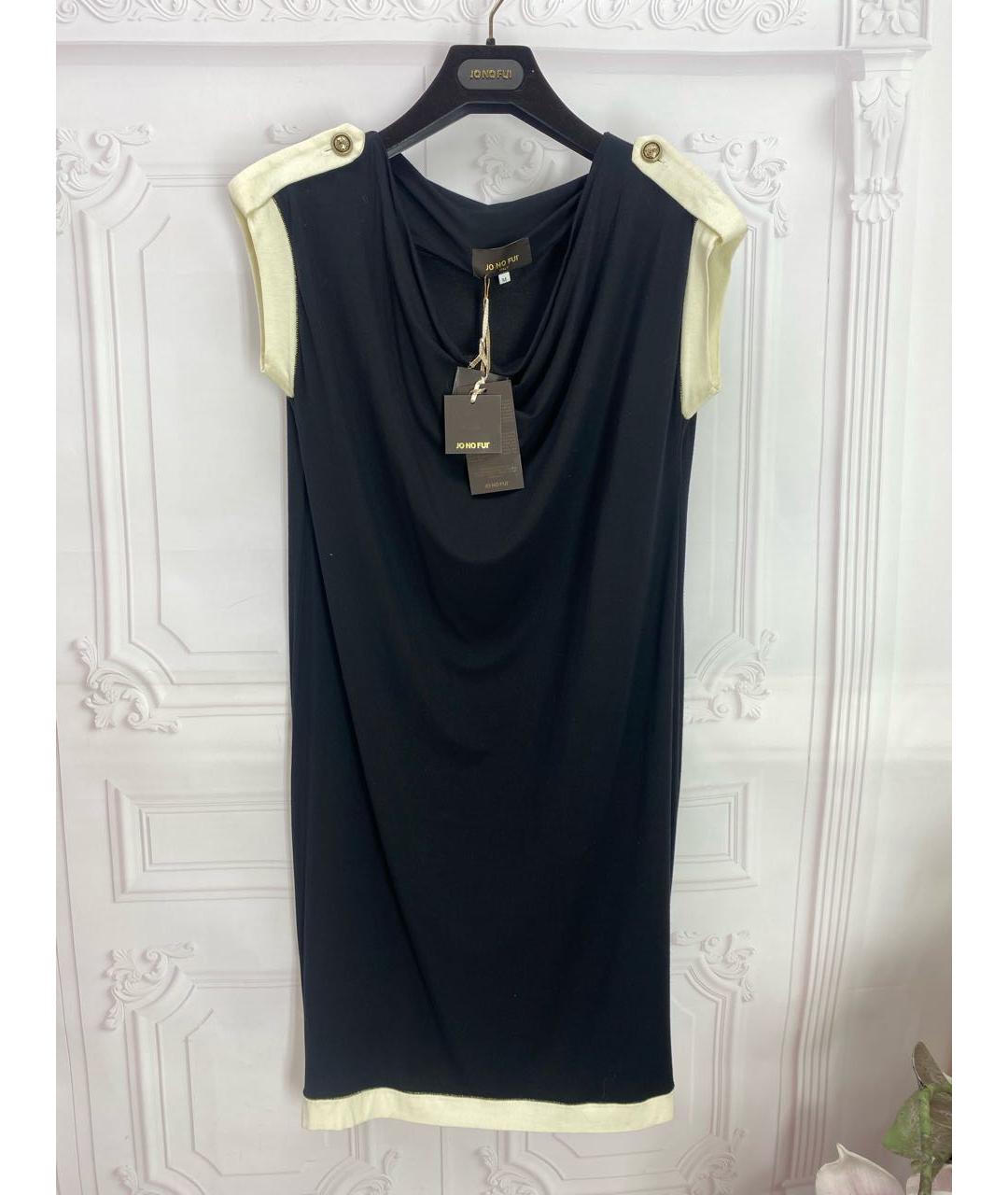 JO NO FUI Черное повседневное платье, фото 5