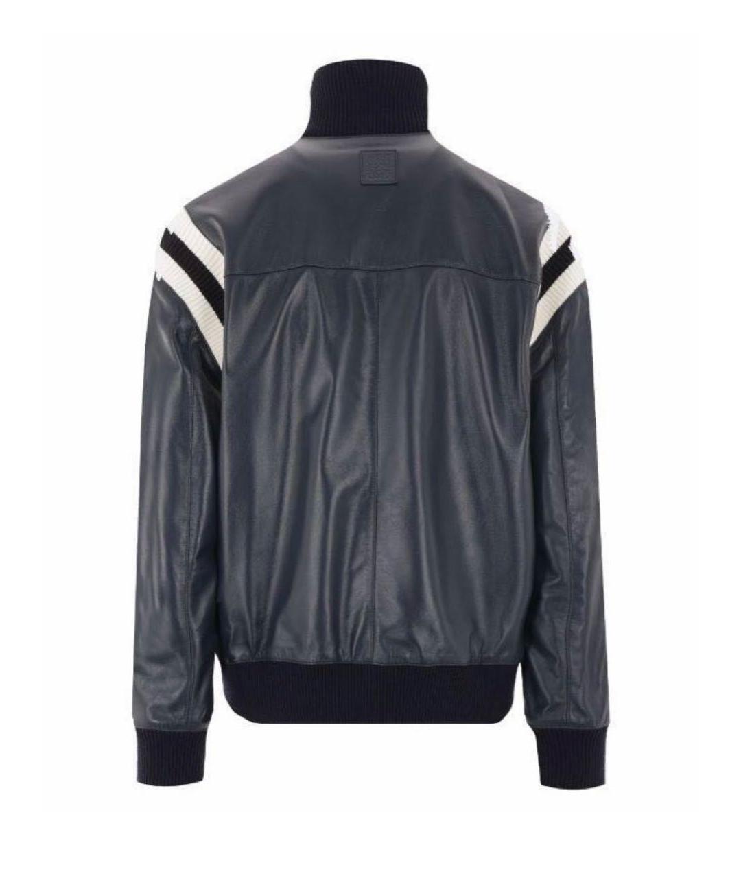 LOEWE Темно-синяя кожаная куртка, фото 2