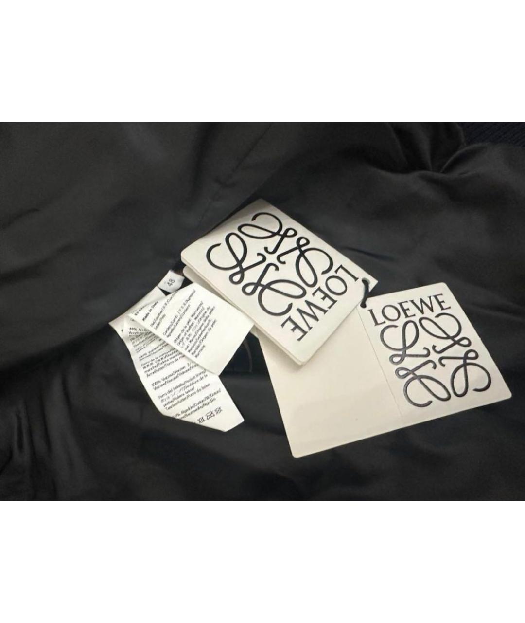 LOEWE Темно-синяя кожаная куртка, фото 4