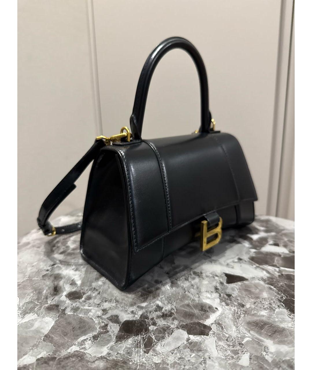 BALENCIAGA Черная кожаная сумка через плечо, фото 2