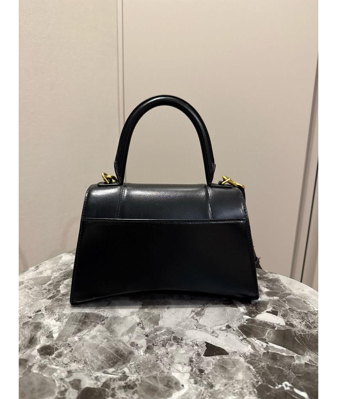 BALENCIAGA Черная кожаная сумка через плечо, фото 3