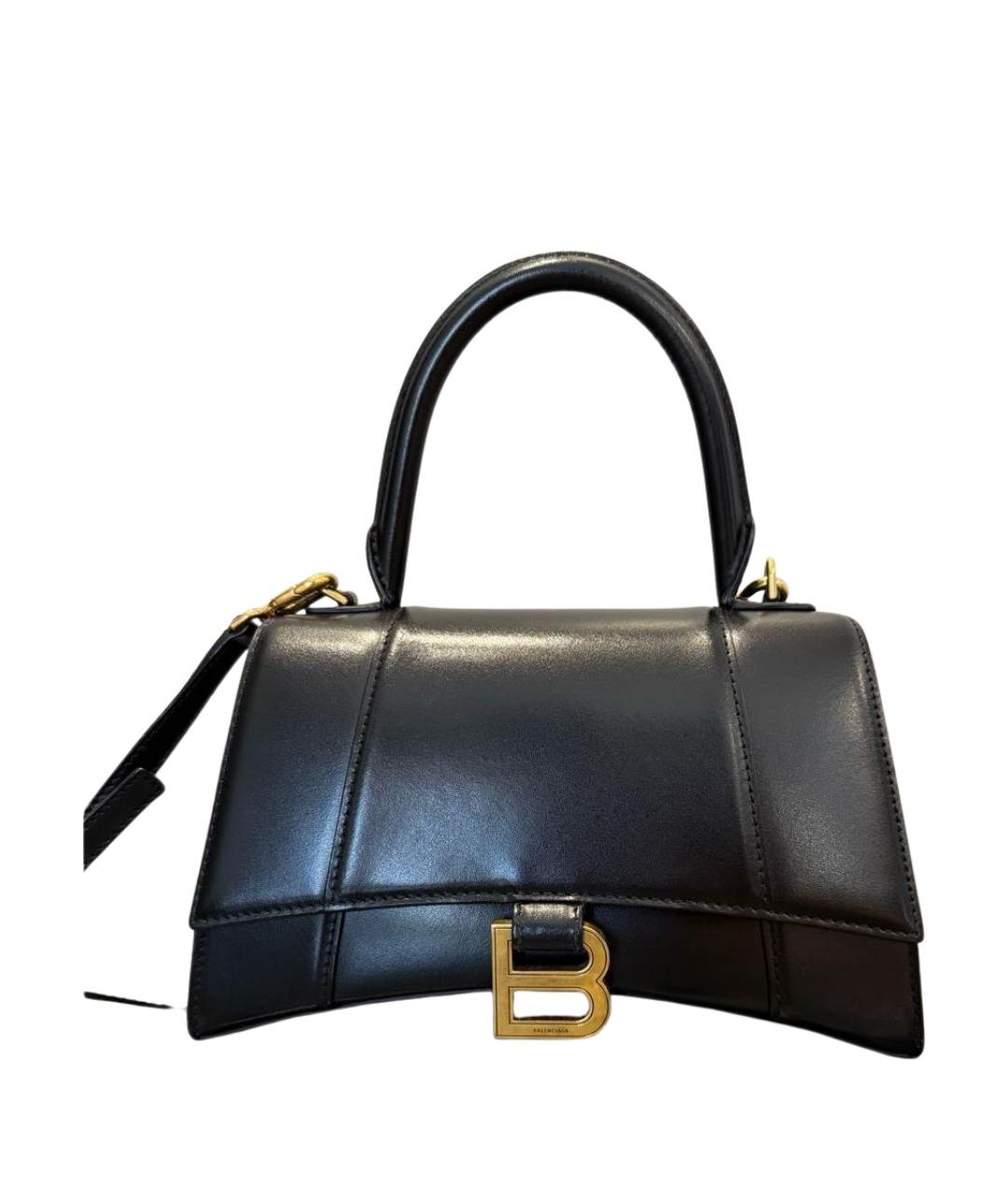 BALENCIAGA Черная кожаная сумка через плечо, фото 1