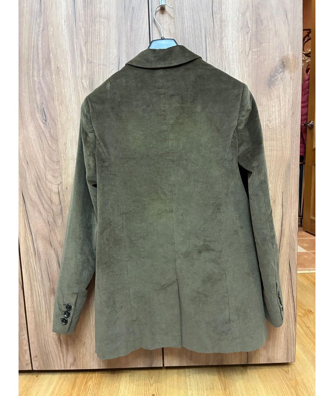 12 STOREEZ Хаки хлопко-эластановый жакет/пиджак, фото 2