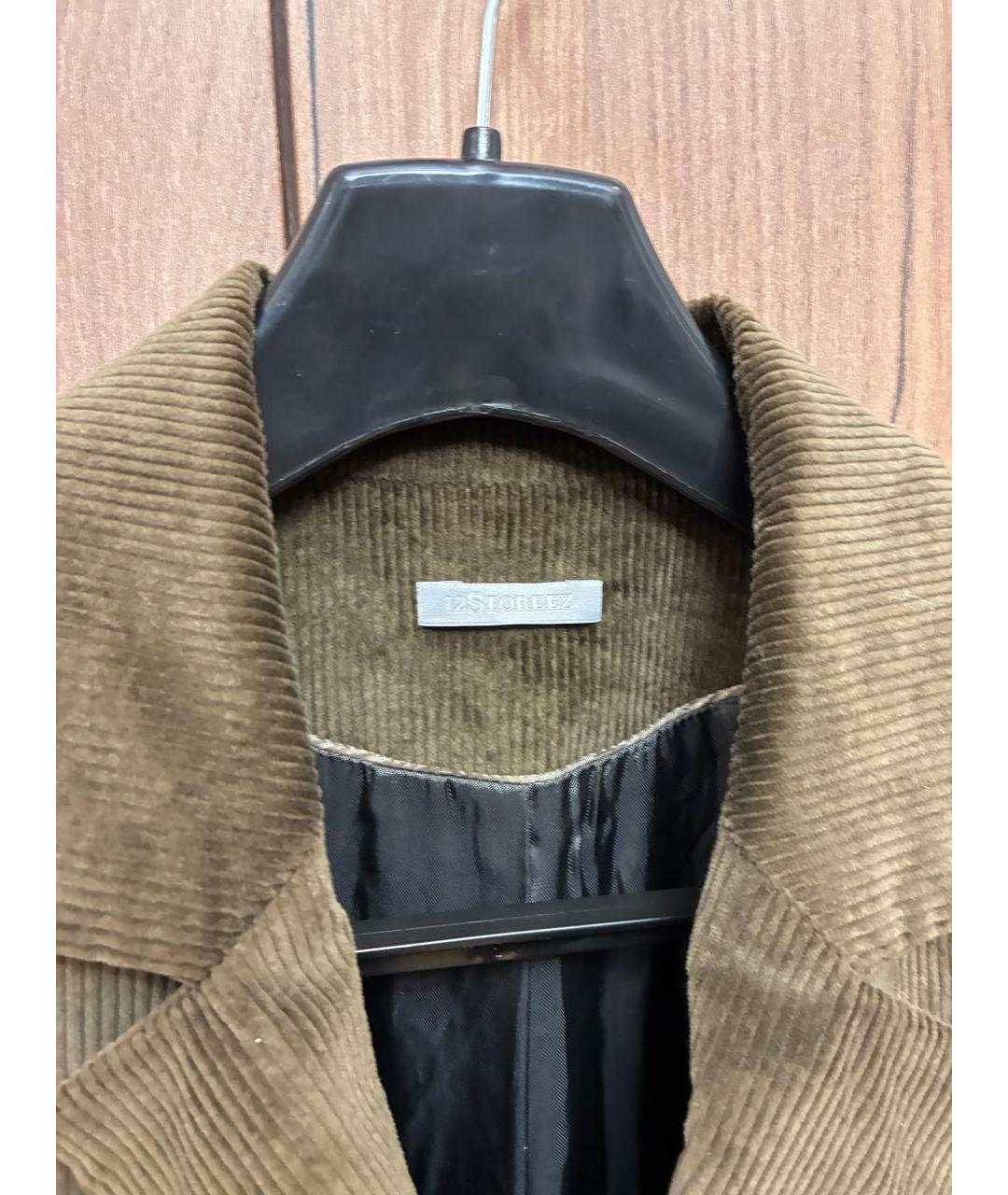 12 STOREEZ Хаки хлопко-эластановый жакет/пиджак, фото 4