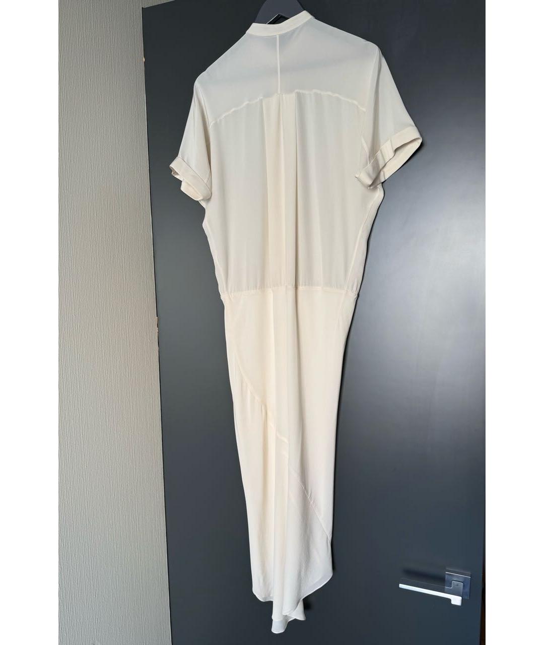 BRUNELLO CUCINELLI Бежевое шелковое платье, фото 7