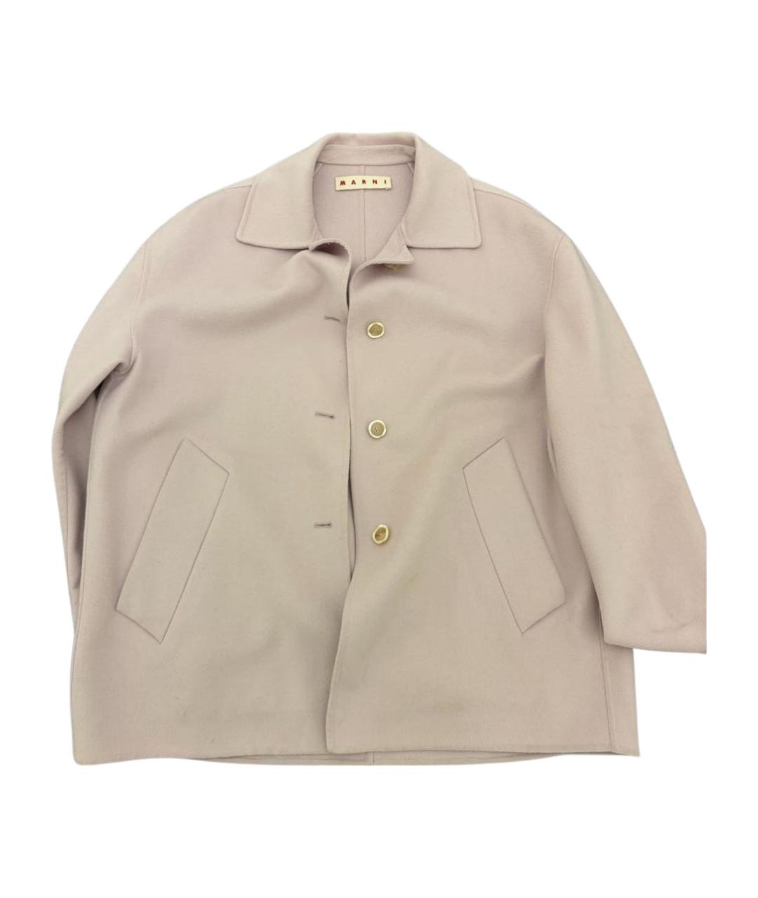 MARNI Розовое шерстяное пальто, фото 1