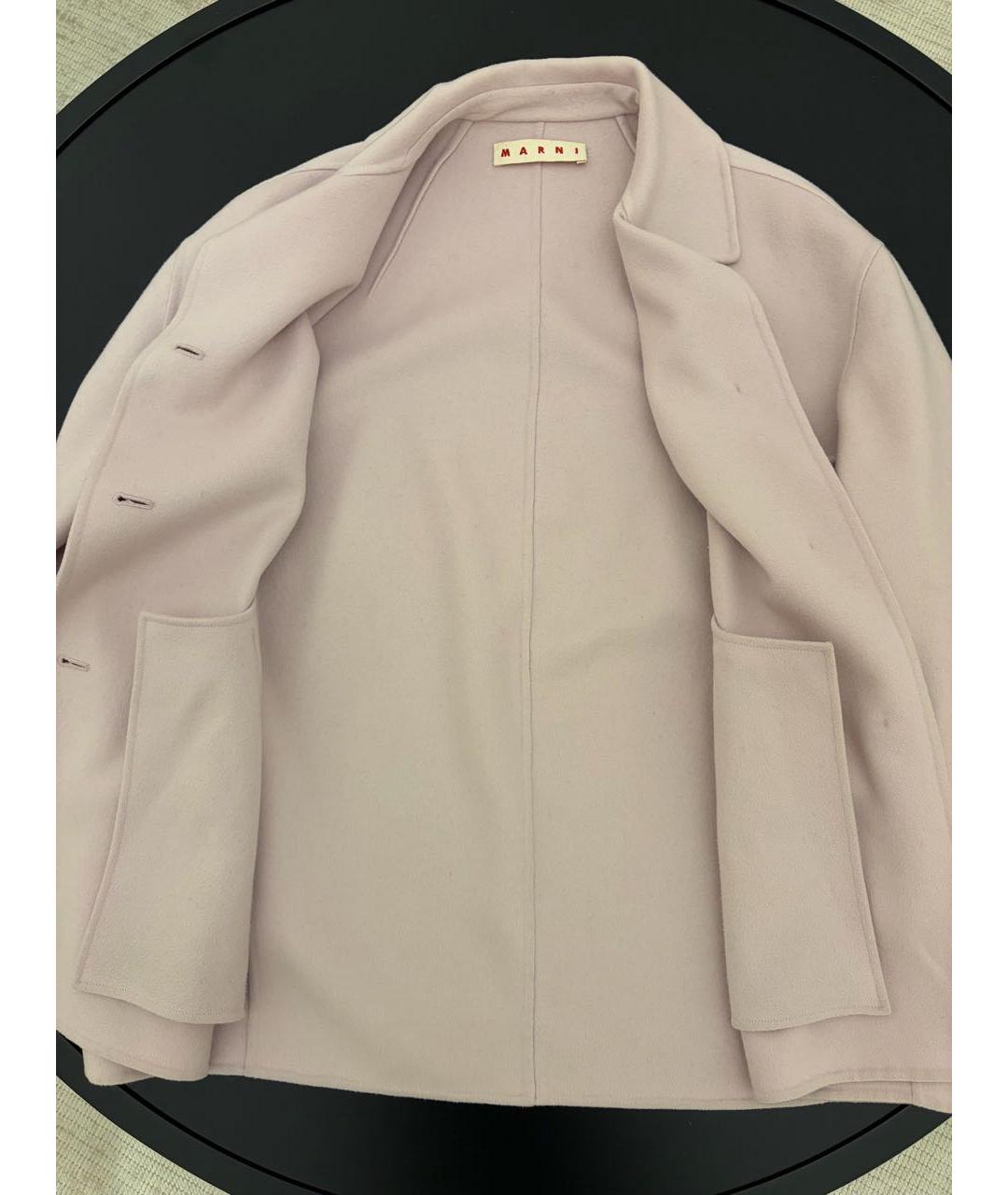 MARNI Розовое шерстяное пальто, фото 2