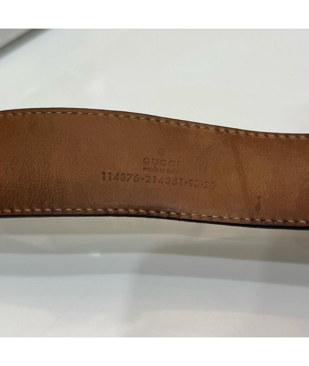 GUCCI Бежевый кожаный ремень, фото 2