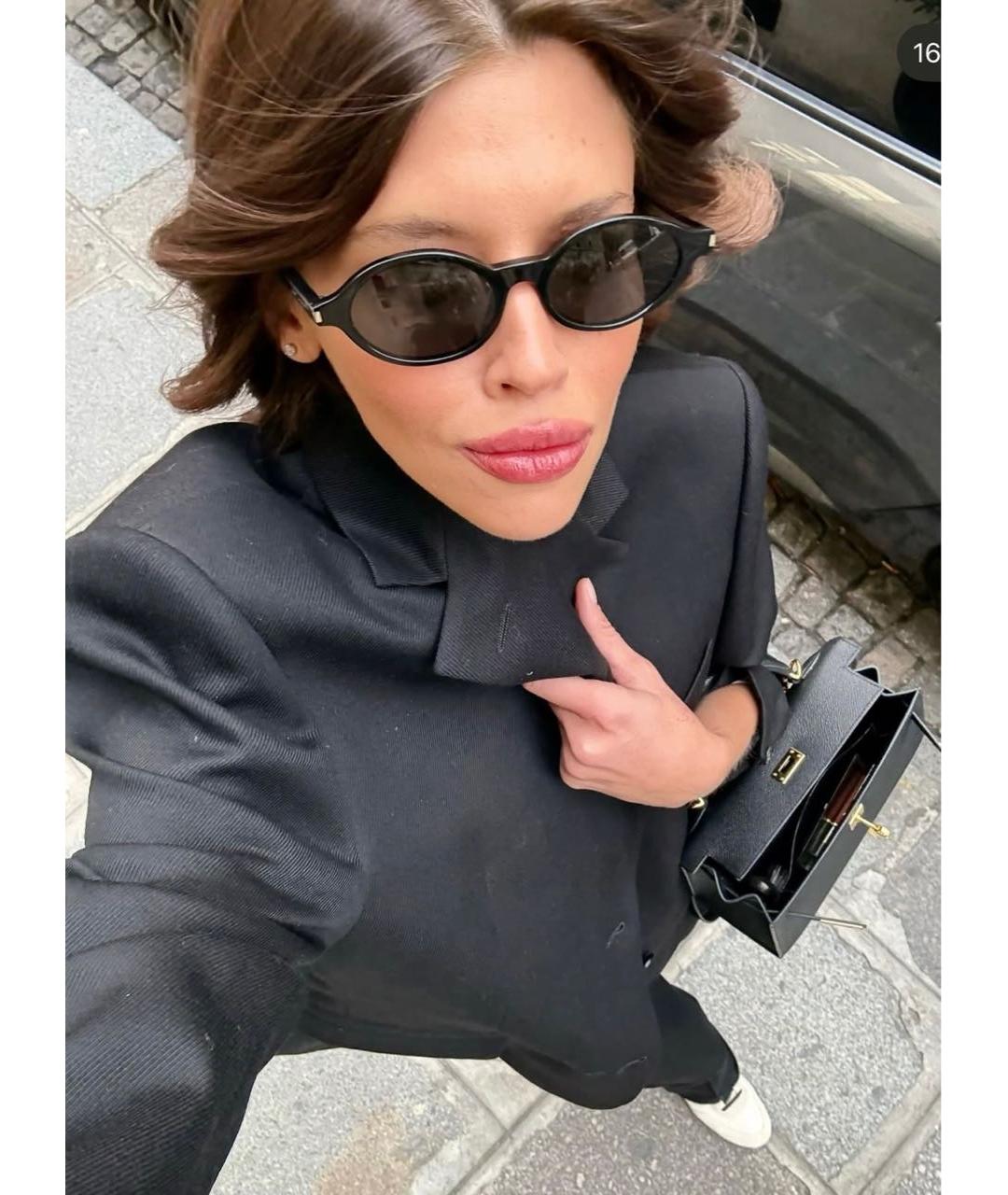 SAINT LAURENT Черные пластиковые солнцезащитные очки, фото 6