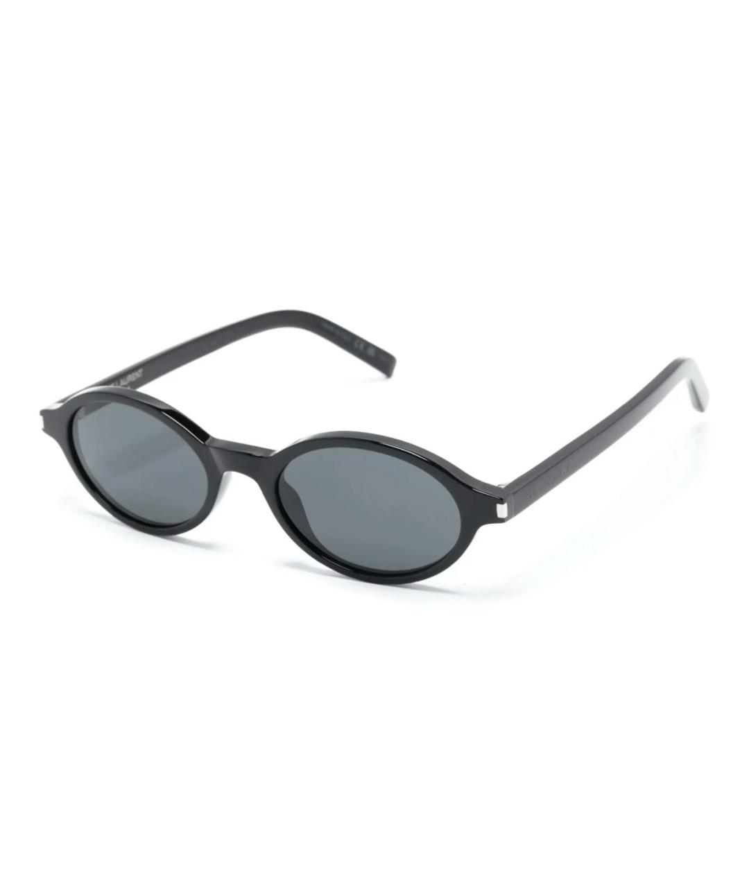 SAINT LAURENT Черные пластиковые солнцезащитные очки, фото 2