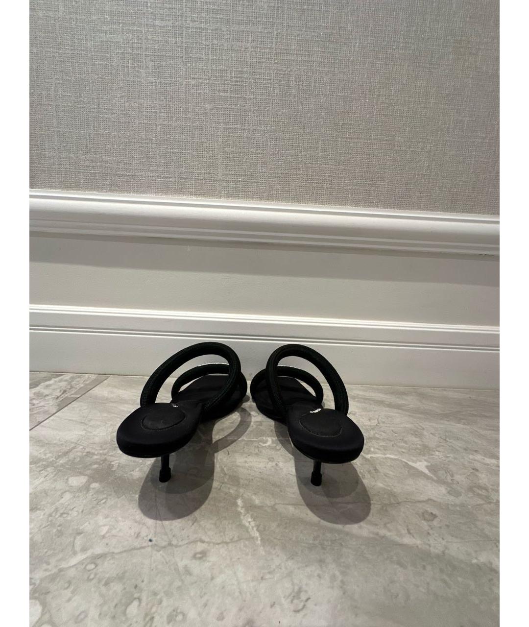 ALEXANDER WANG Черные текстильные мюли, фото 4