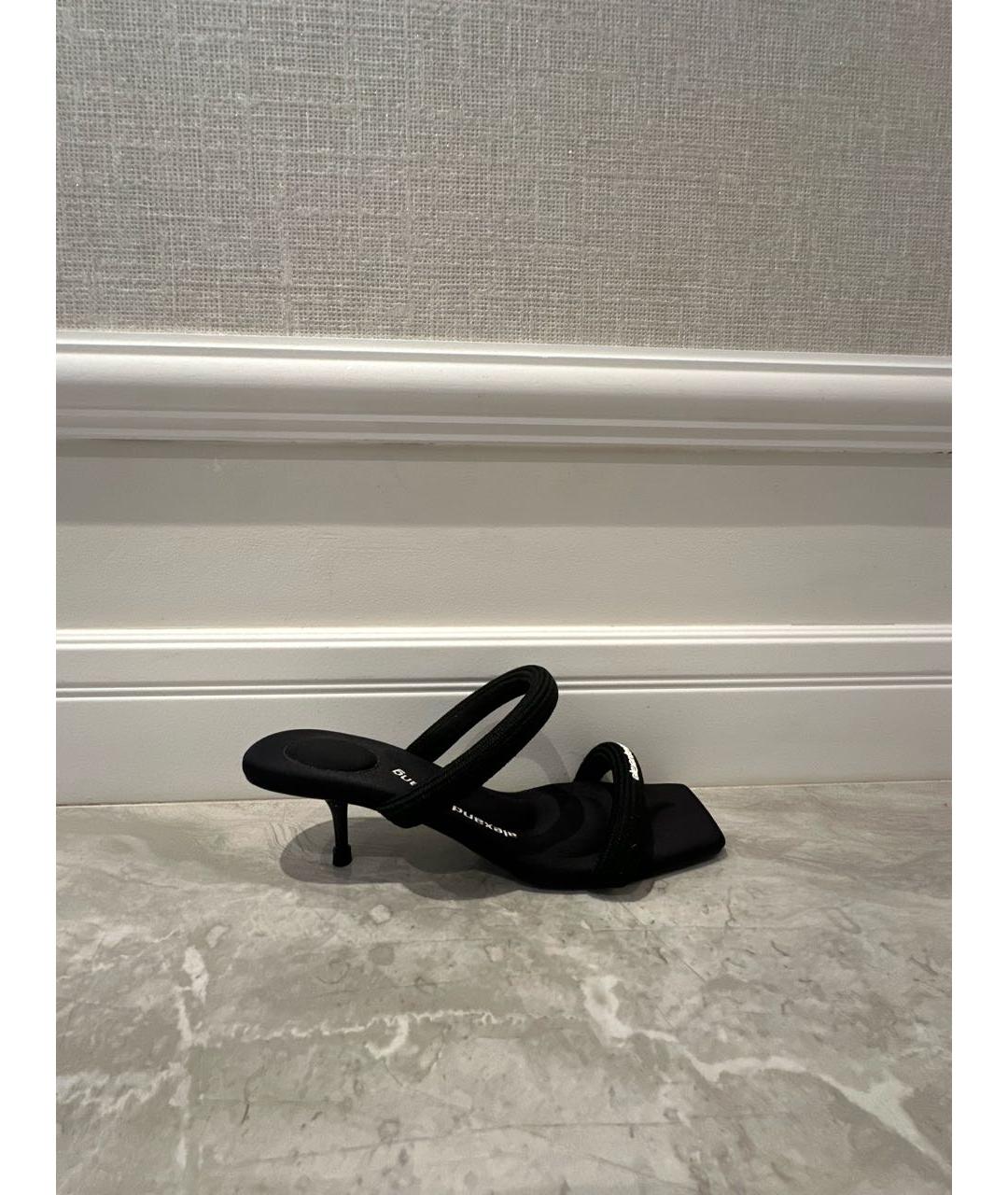 ALEXANDER WANG Черные текстильные мюли, фото 9