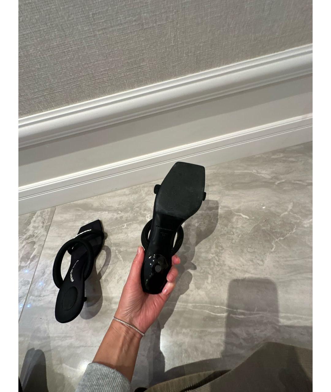 ALEXANDER WANG Черные текстильные мюли, фото 6