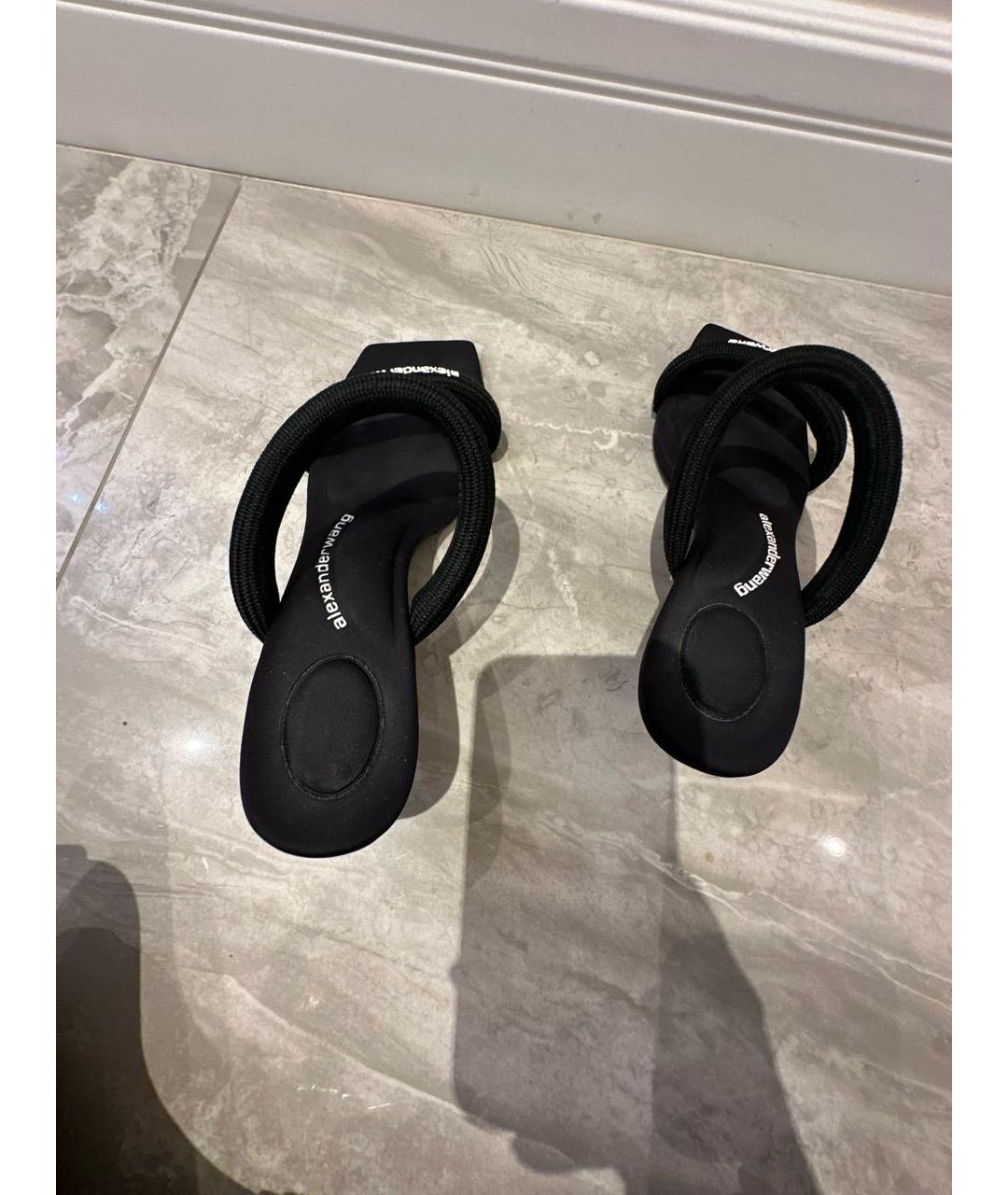 ALEXANDER WANG Черные текстильные мюли, фото 7