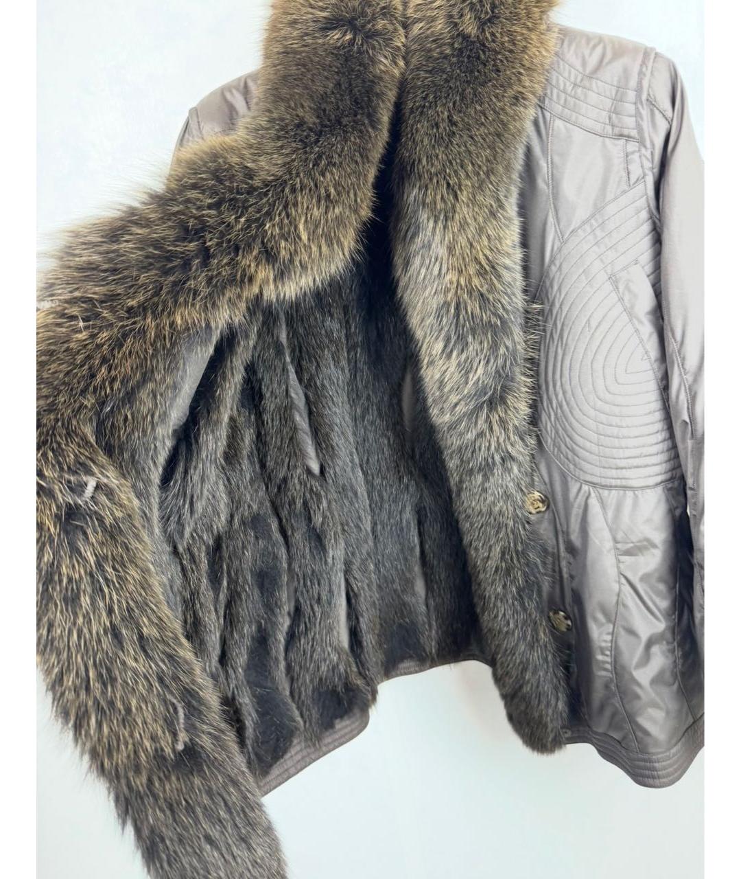YVES SALOMON Коричневая меховая куртка, фото 6
