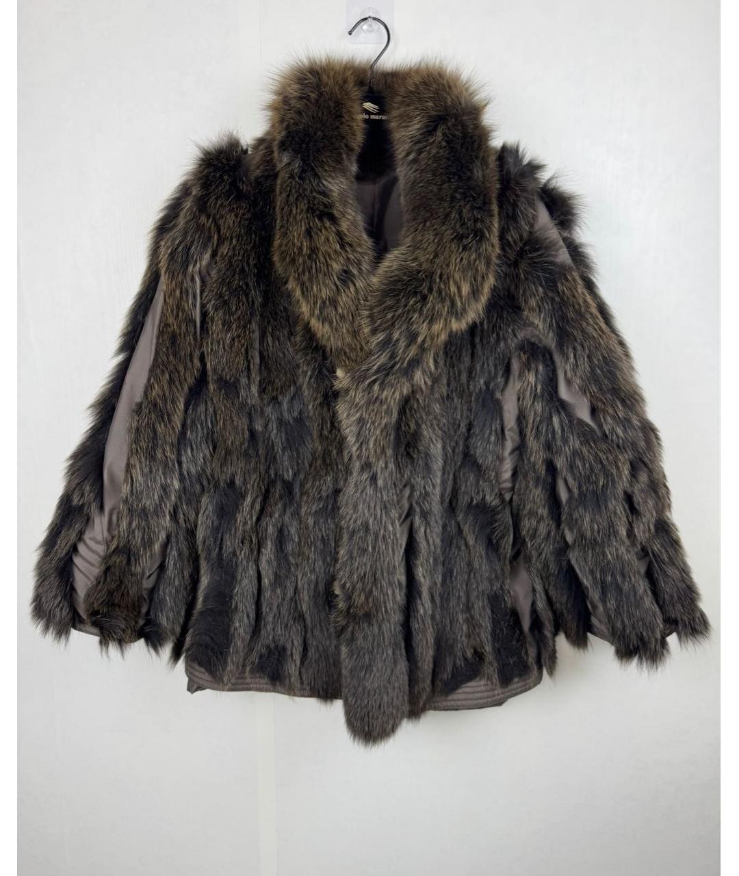 YVES SALOMON Коричневая меховая куртка, фото 3