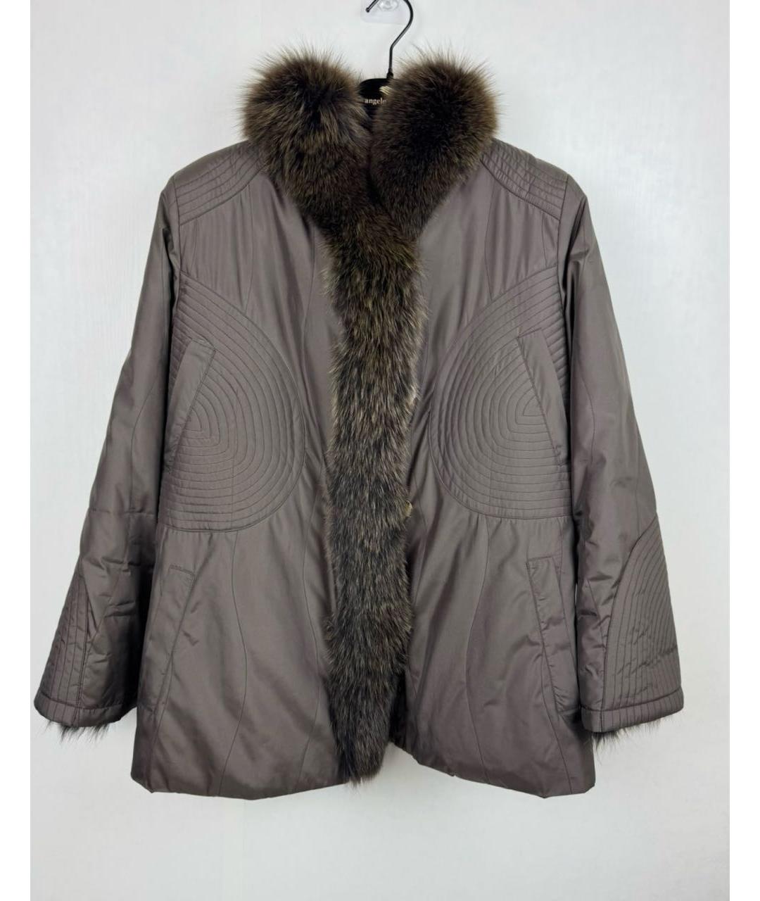 YVES SALOMON Коричневая меховая куртка, фото 9