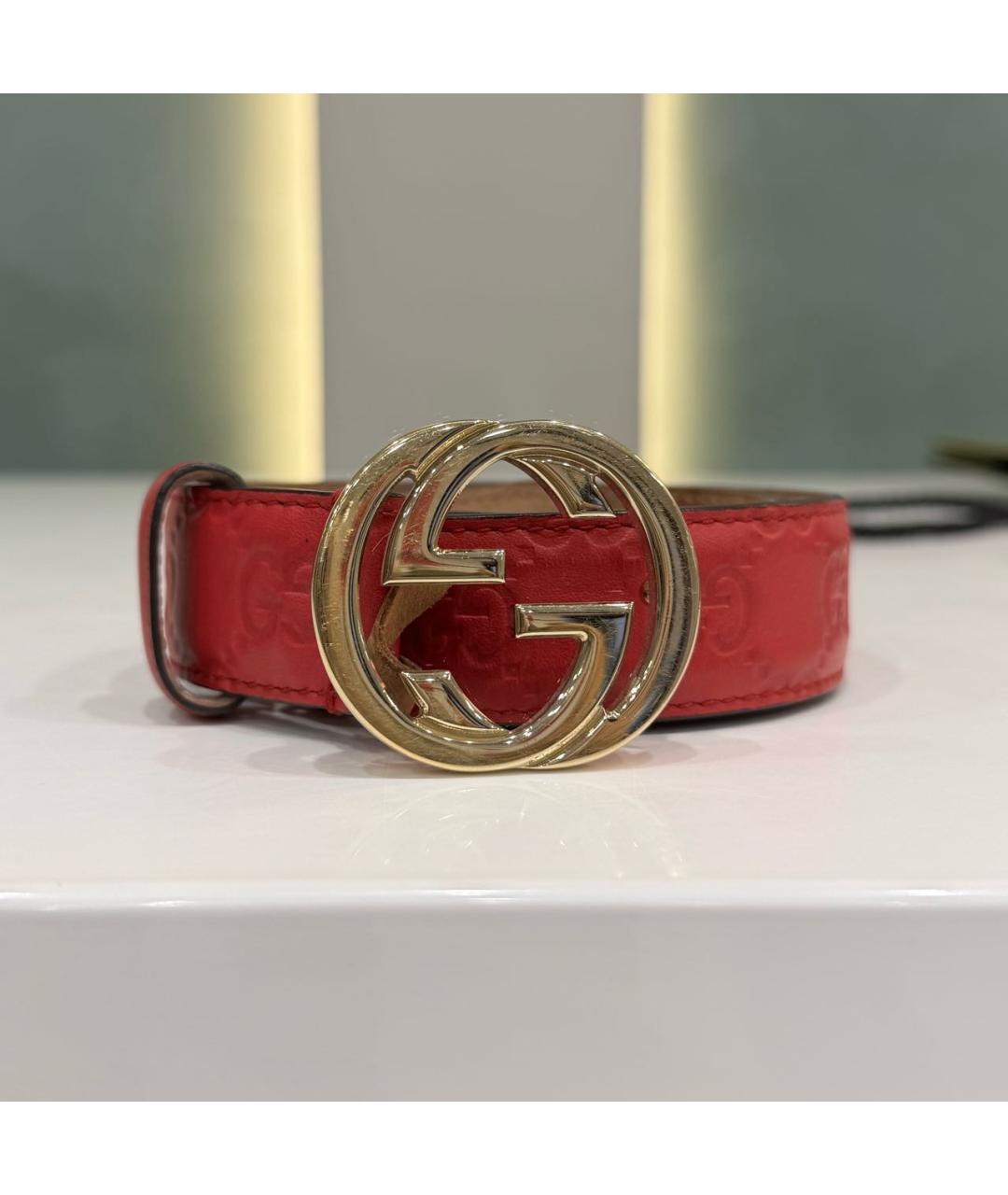 GUCCI Розовый кожаный ремень, фото 6