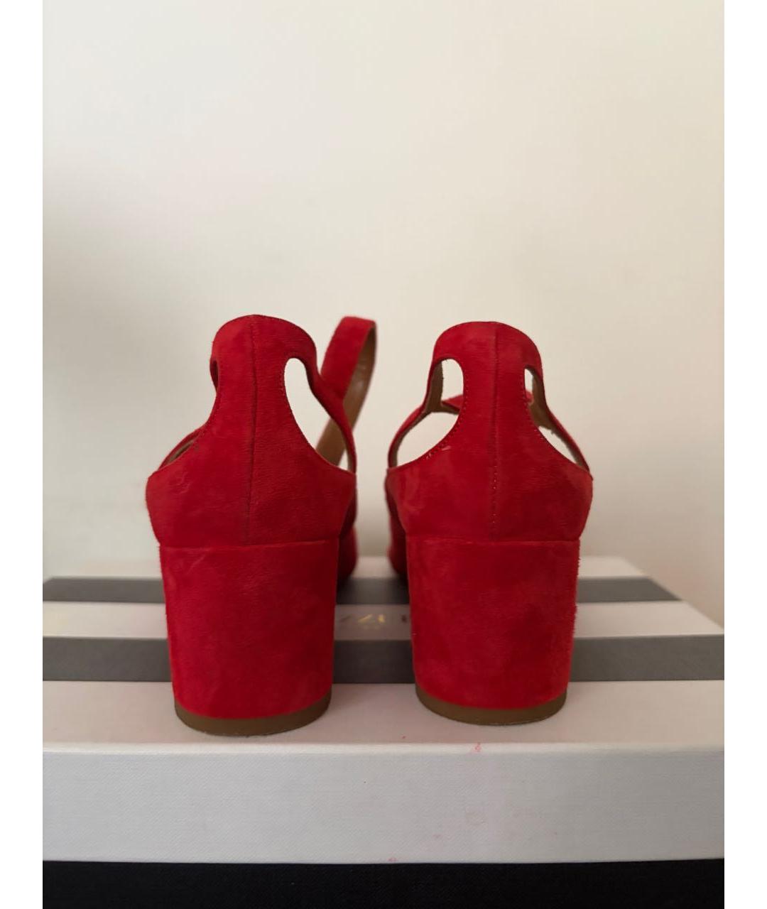 AQUAZZURA Красные замшевые туфли, фото 4