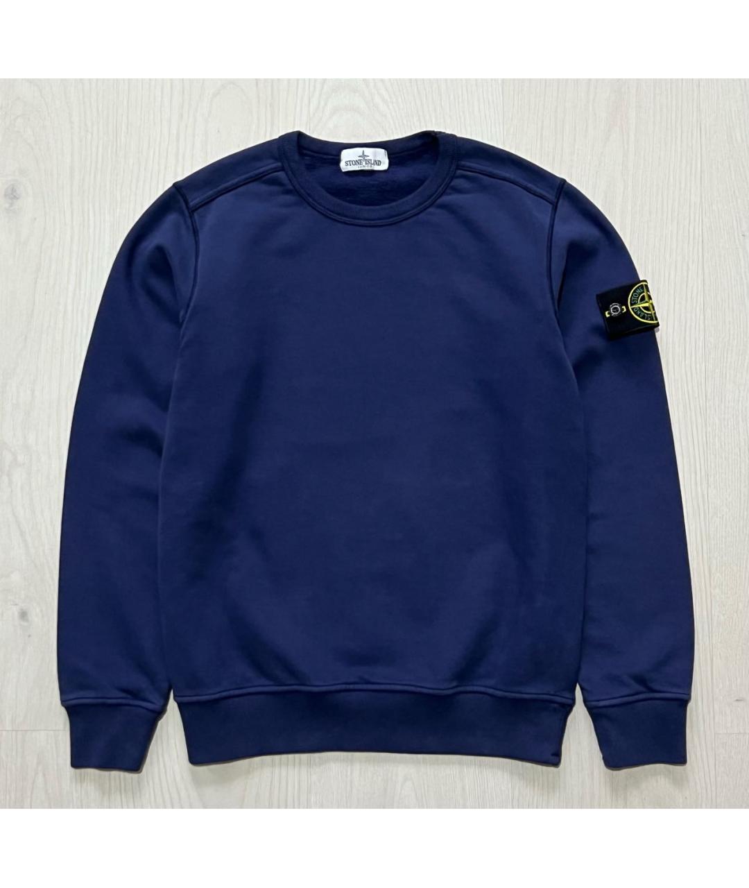 STONE ISLAND Темно-синий хлопковый джемпер / свитер, фото 8