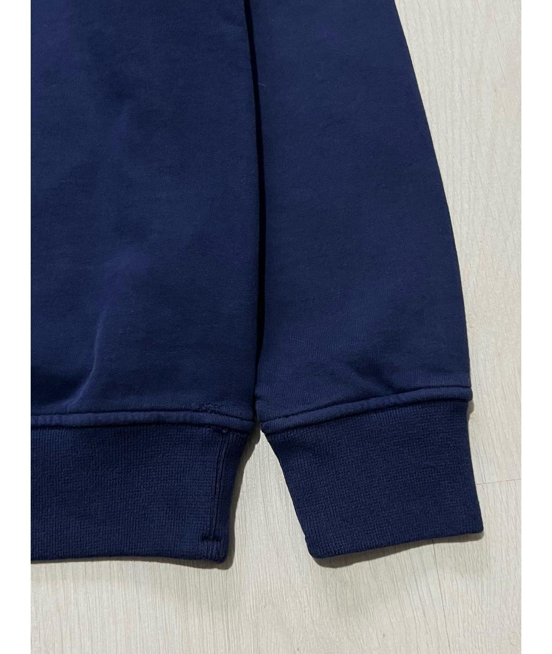 STONE ISLAND Темно-синий хлопковый джемпер / свитер, фото 7