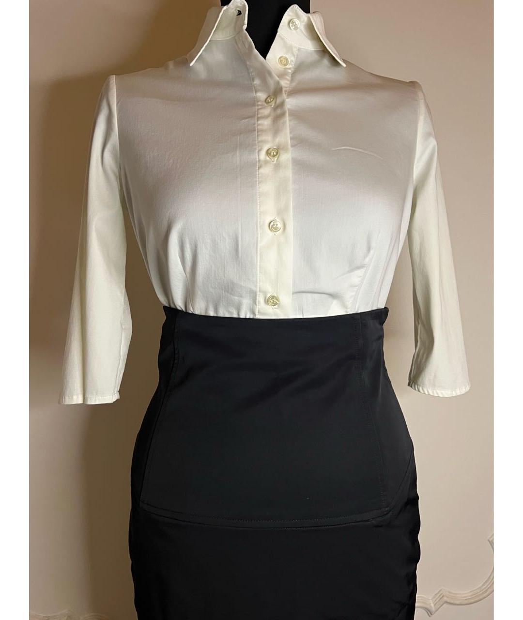 ELISABETTA FRANCHI Черный хлопковый костюм с юбками, фото 5