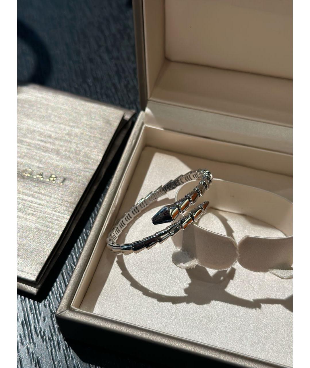 BVLGARI Серебрянный браслет из белого золота, фото 7