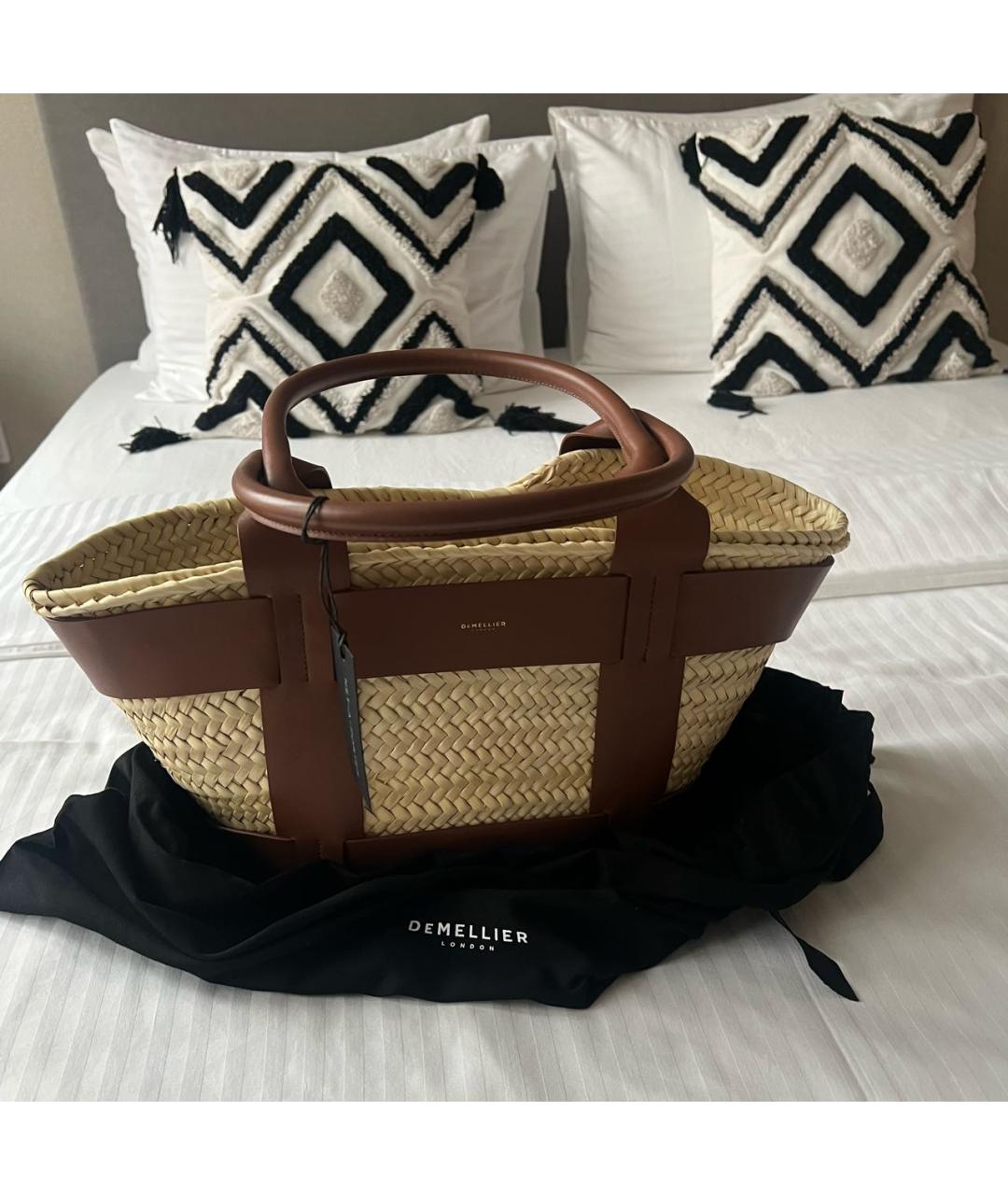 DEMELLIER Коричневая кожаная пляжная сумка, фото 2