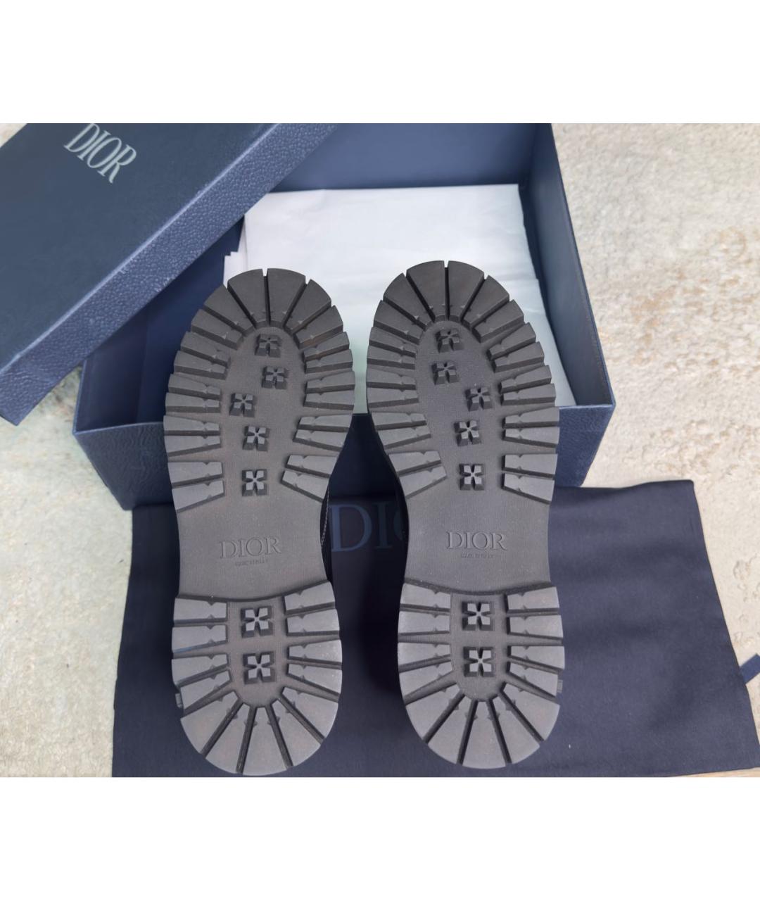 CHRISTIAN DIOR Черные кожаные высокие ботинки, фото 8