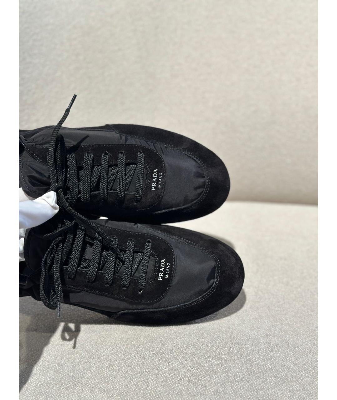 PRADA Черные замшевые кроссовки, фото 5