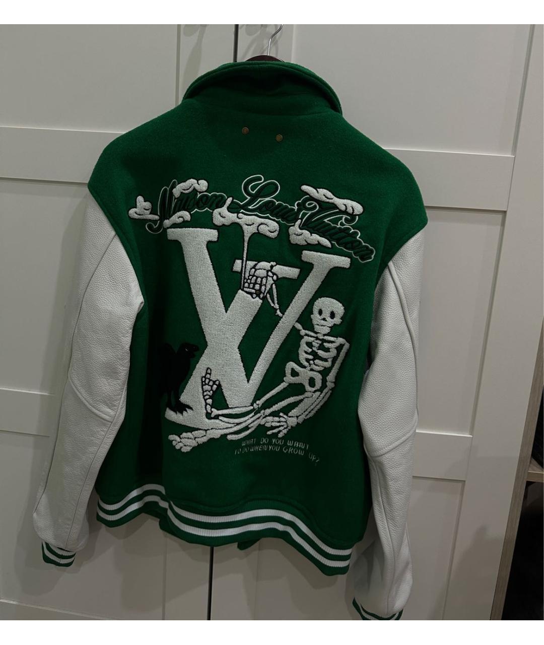 LOUIS VUITTON Зеленая шерстяная куртка, фото 2