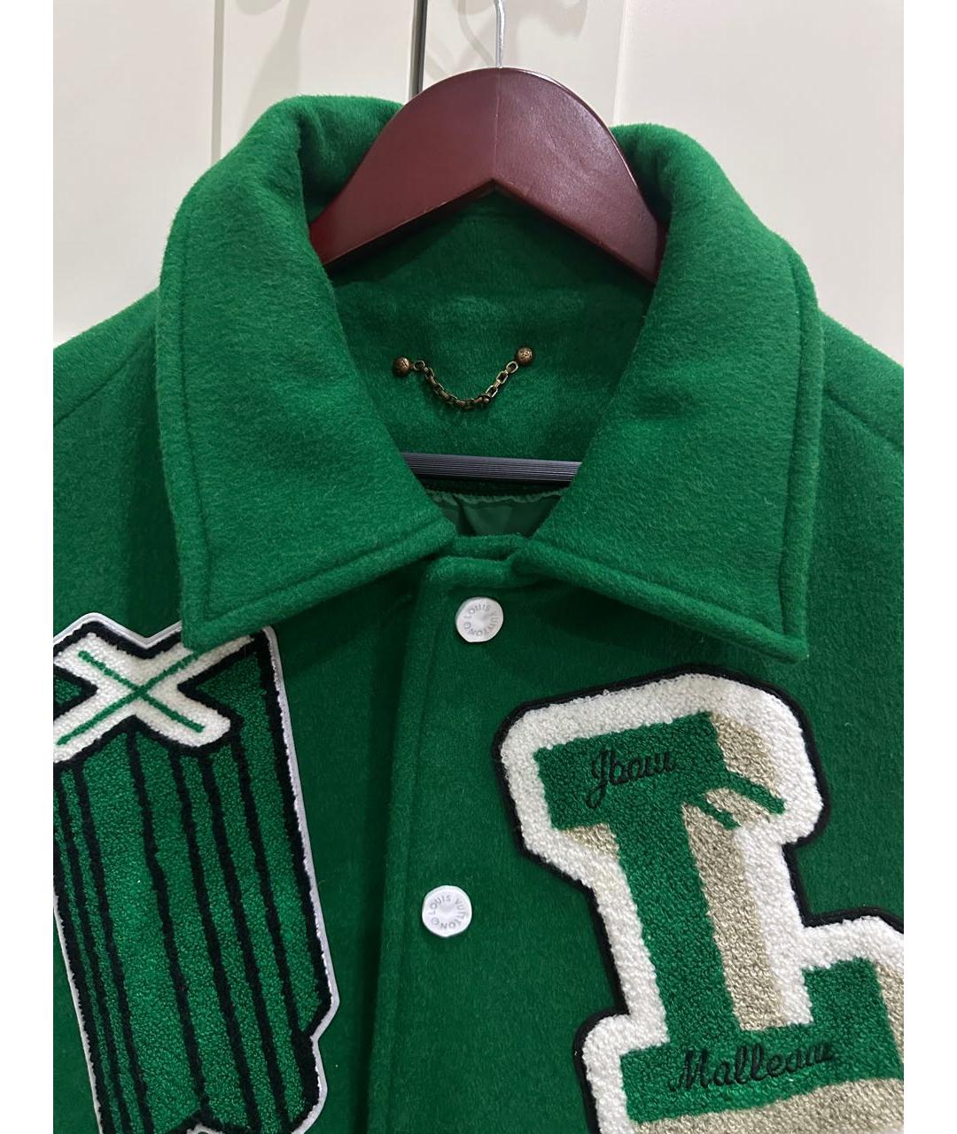 LOUIS VUITTON Зеленая шерстяная куртка, фото 4