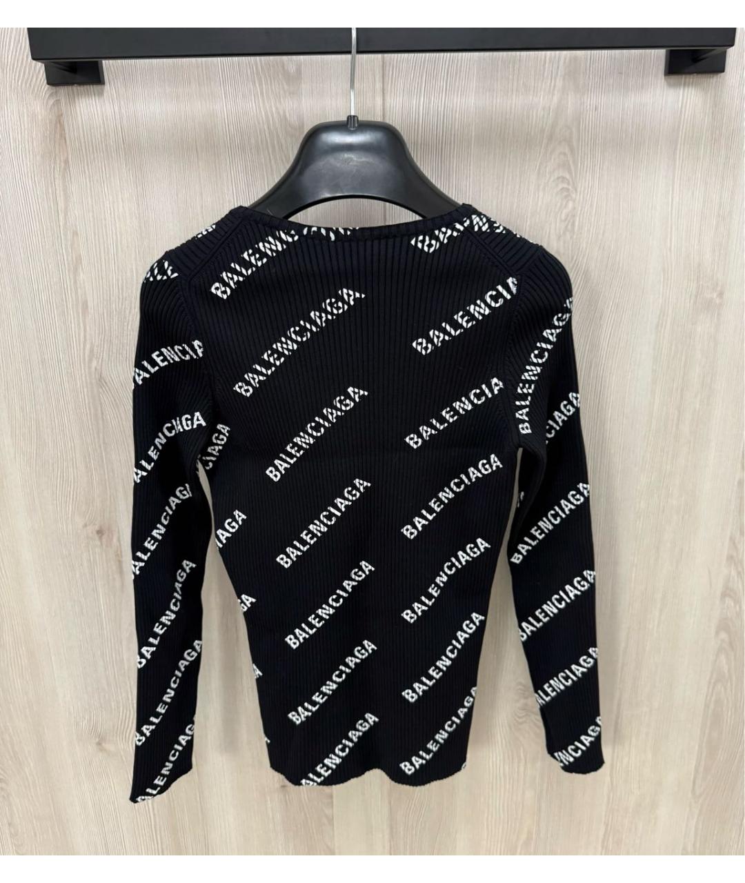 BALENCIAGA Черная полиамидовая водолазка, фото 4