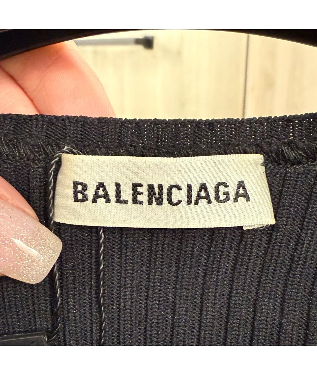 BALENCIAGA Черная полиамидовая водолазка, фото 5
