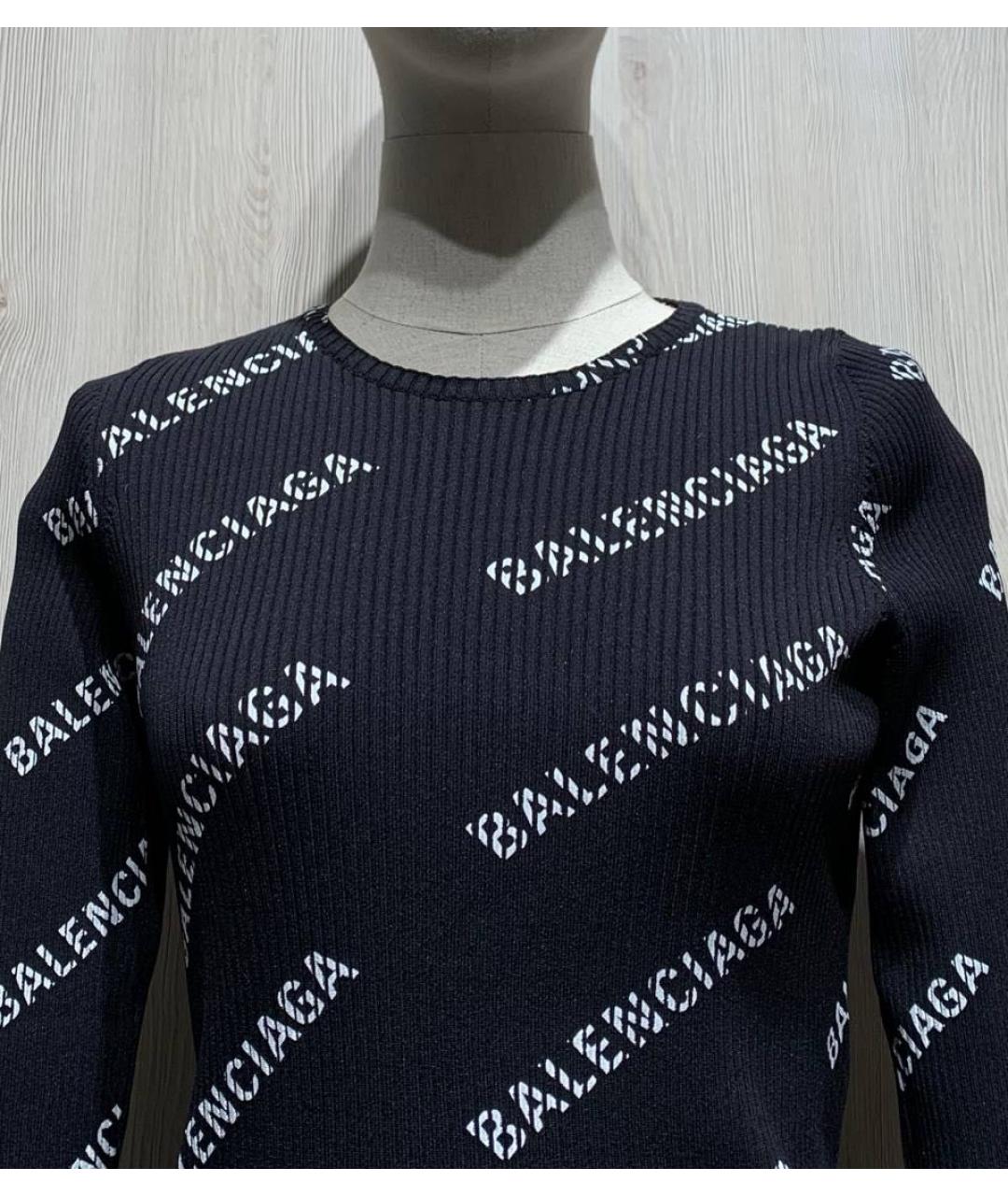 BALENCIAGA Черная полиамидовая водолазка, фото 3