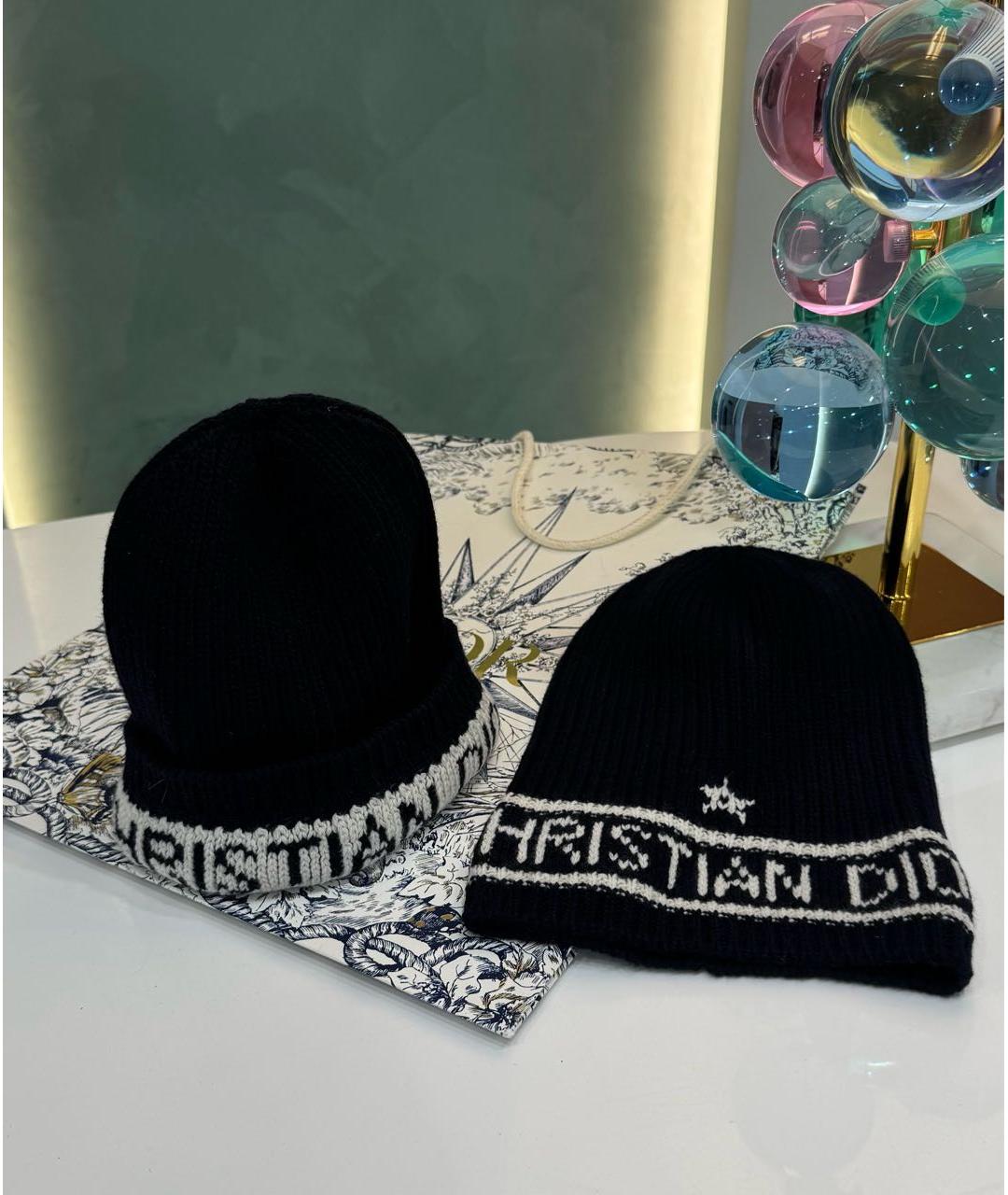 CHRISTIAN DIOR Темно-синяя шерстяная шапка, фото 5