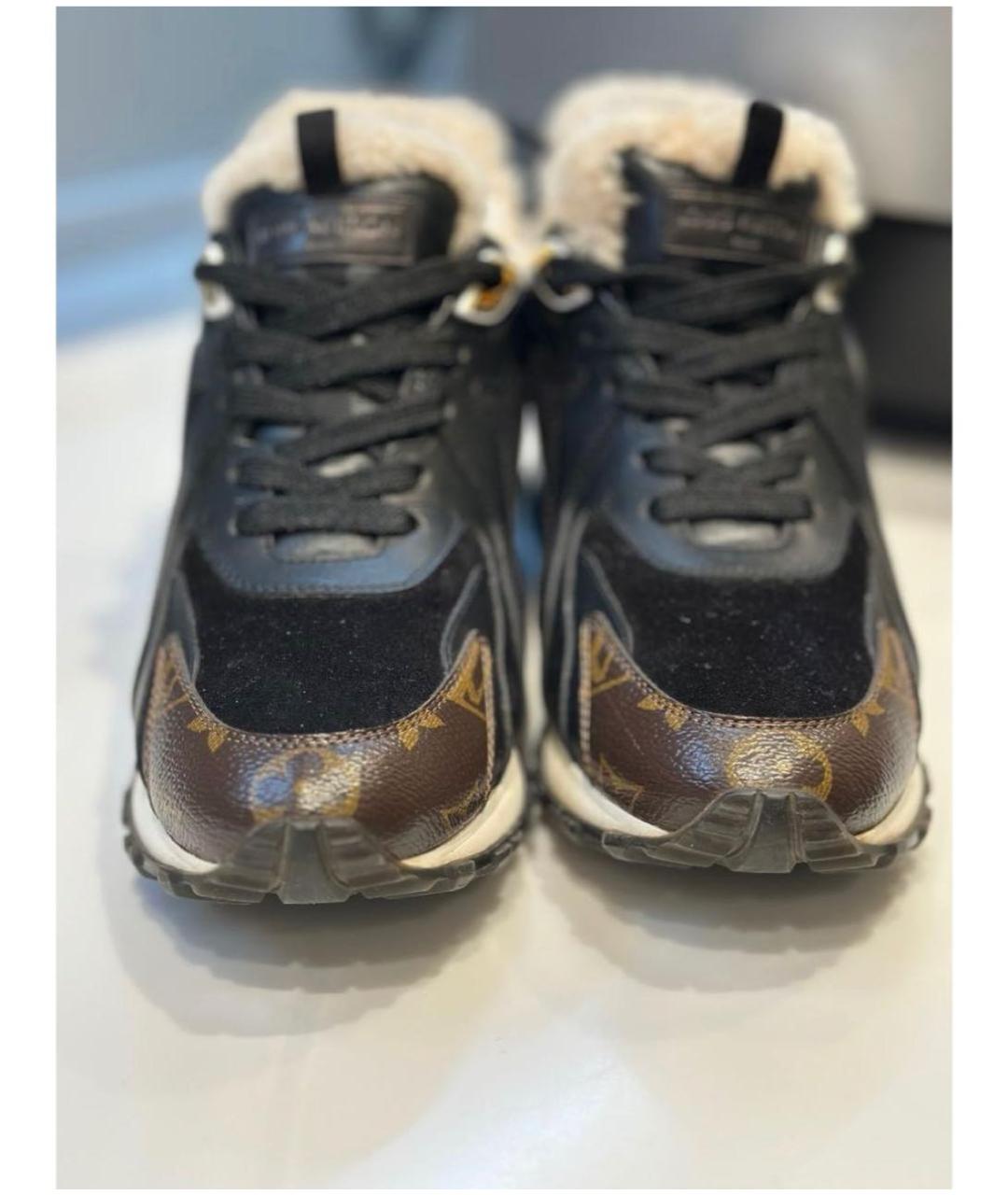 LOUIS VUITTON Черные кожаные кроссовки, фото 2