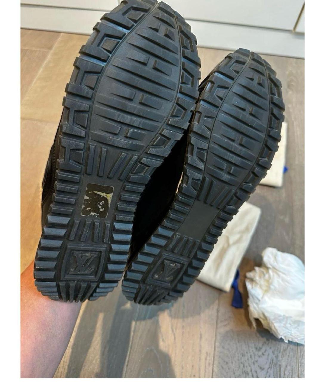 LOUIS VUITTON Черные кожаные кроссовки, фото 5