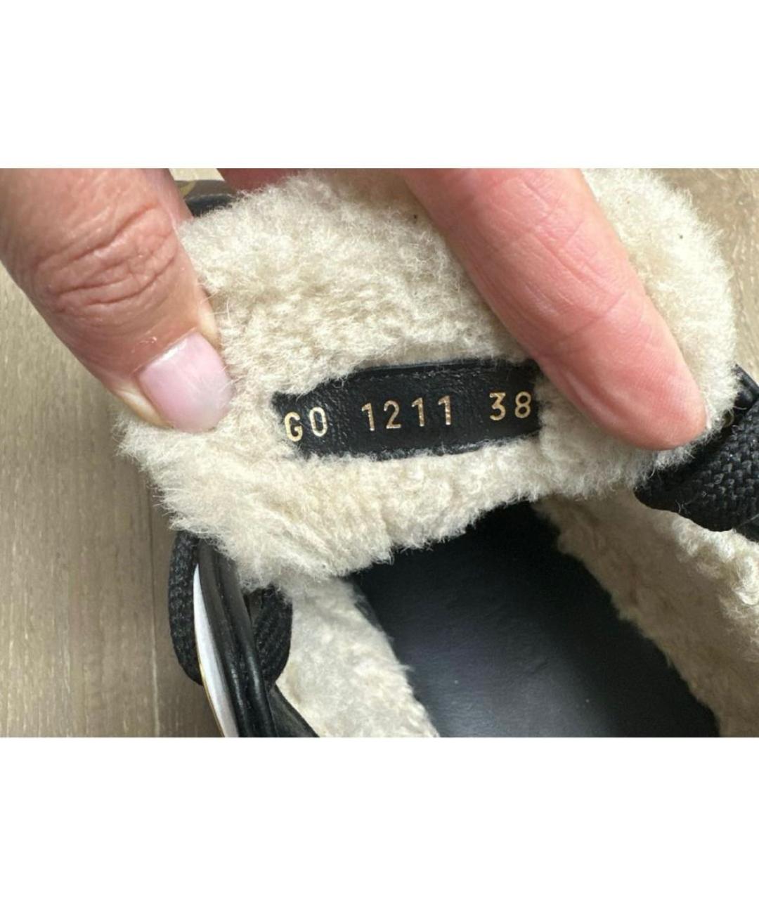 LOUIS VUITTON Черные кожаные кроссовки, фото 6