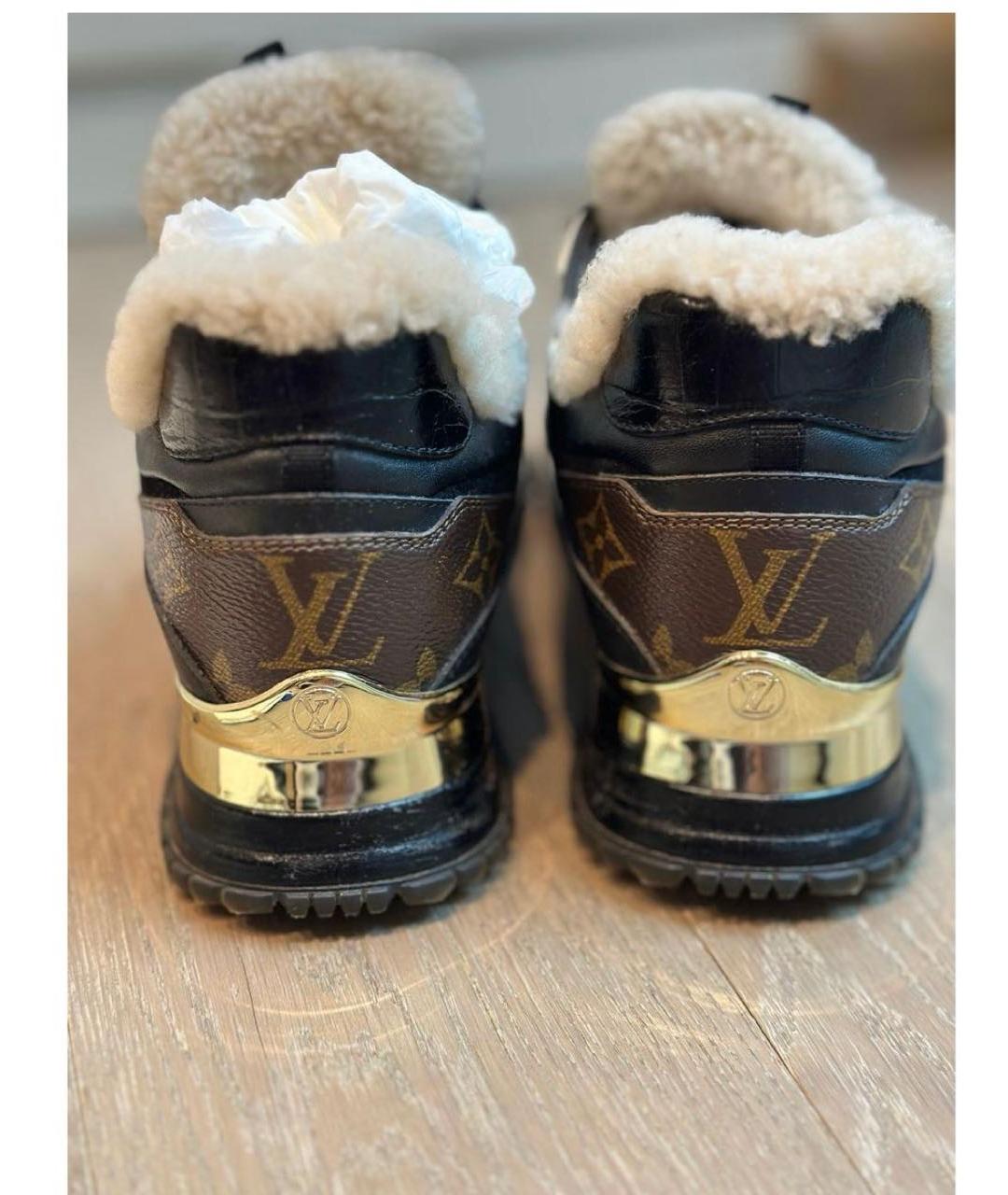 LOUIS VUITTON Черные кожаные кроссовки, фото 4