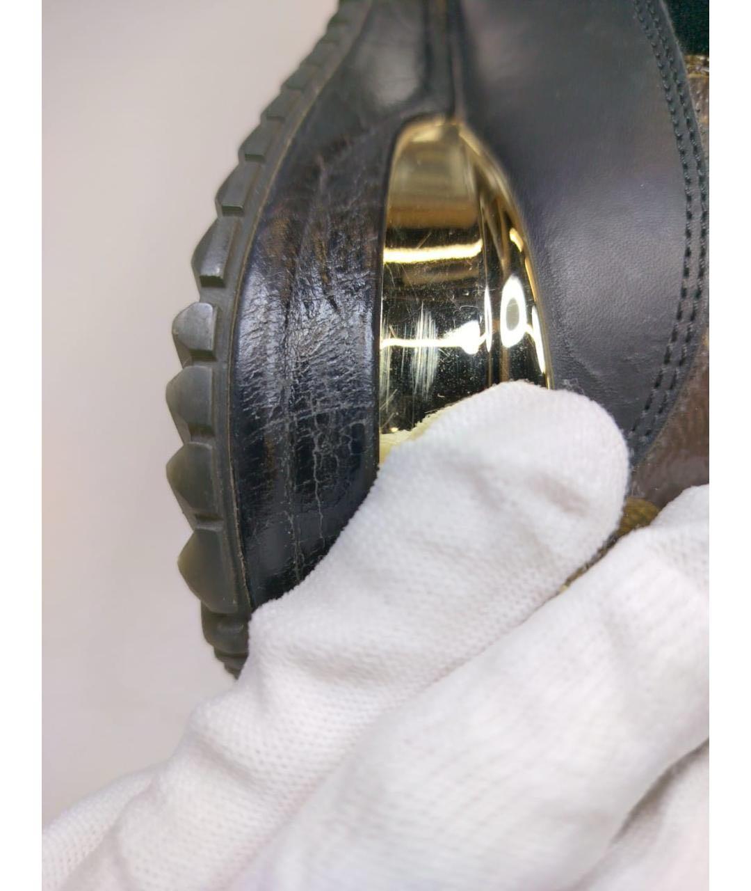 LOUIS VUITTON Черные кожаные кроссовки, фото 7