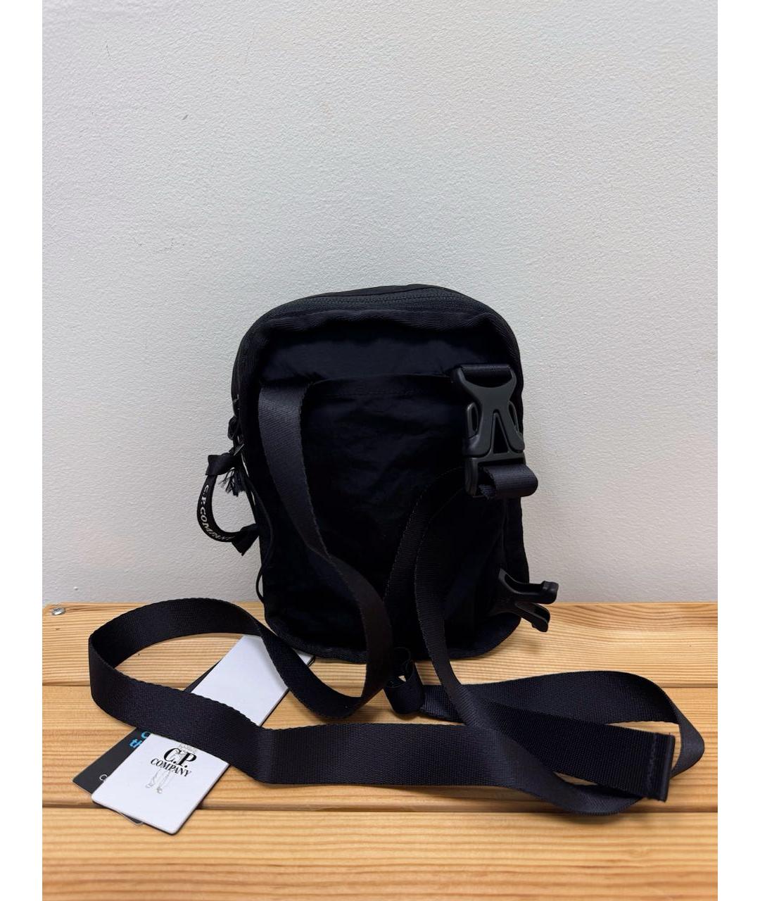 CP COMPANY Черная синтетическая сумка на плечо, фото 5