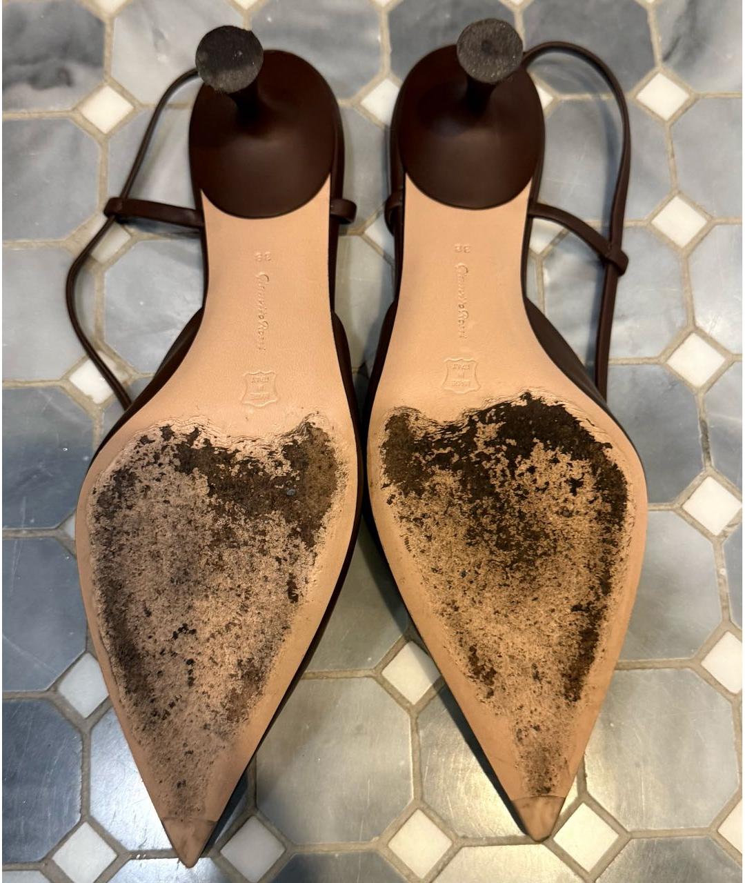 GIANVITO ROSSI Коричневые кожаные туфли, фото 7