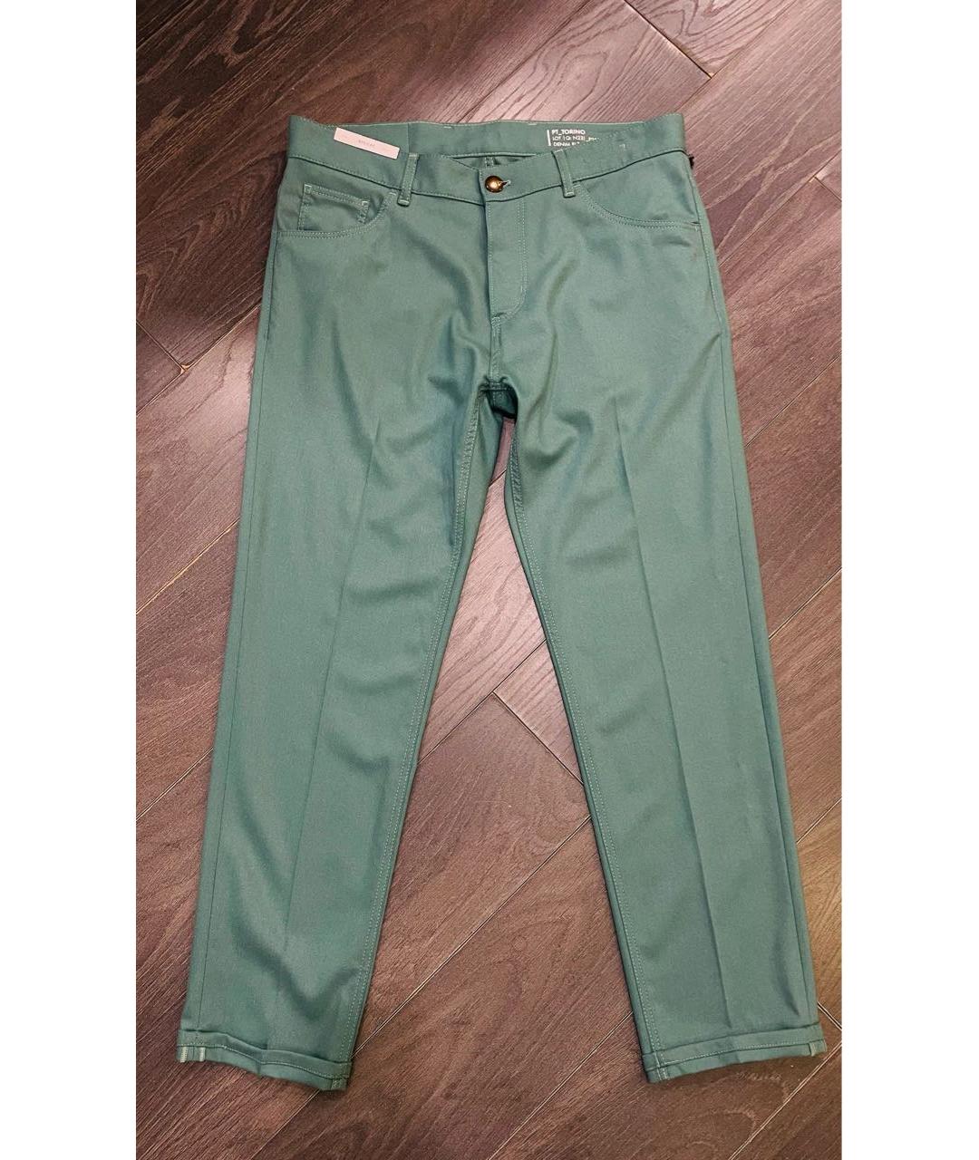 PT TORINO Бирюзовые прямые джинсы, фото 9