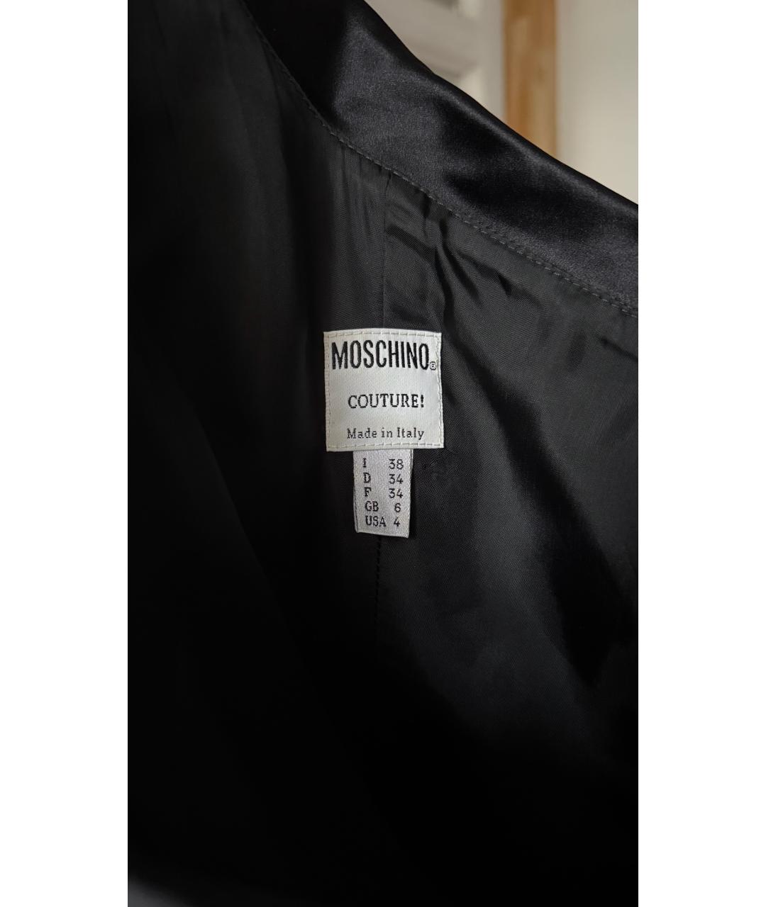 MOSCHINO Черное кружевное вечернее платье, фото 5