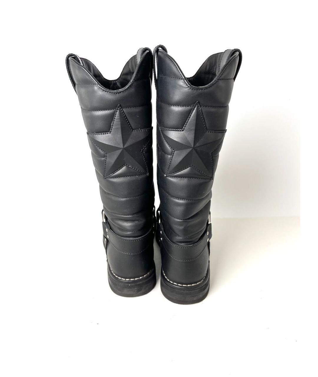 CHANEL Черные кожаные сапоги, фото 3