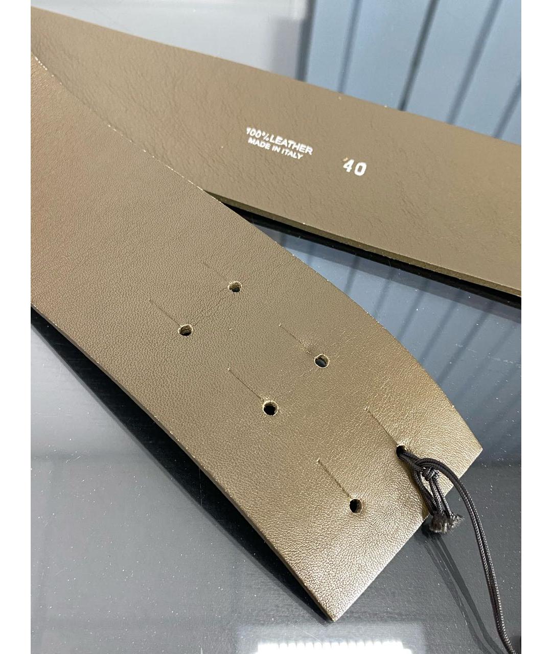 NUDE Хаки кожаный ремень, фото 3