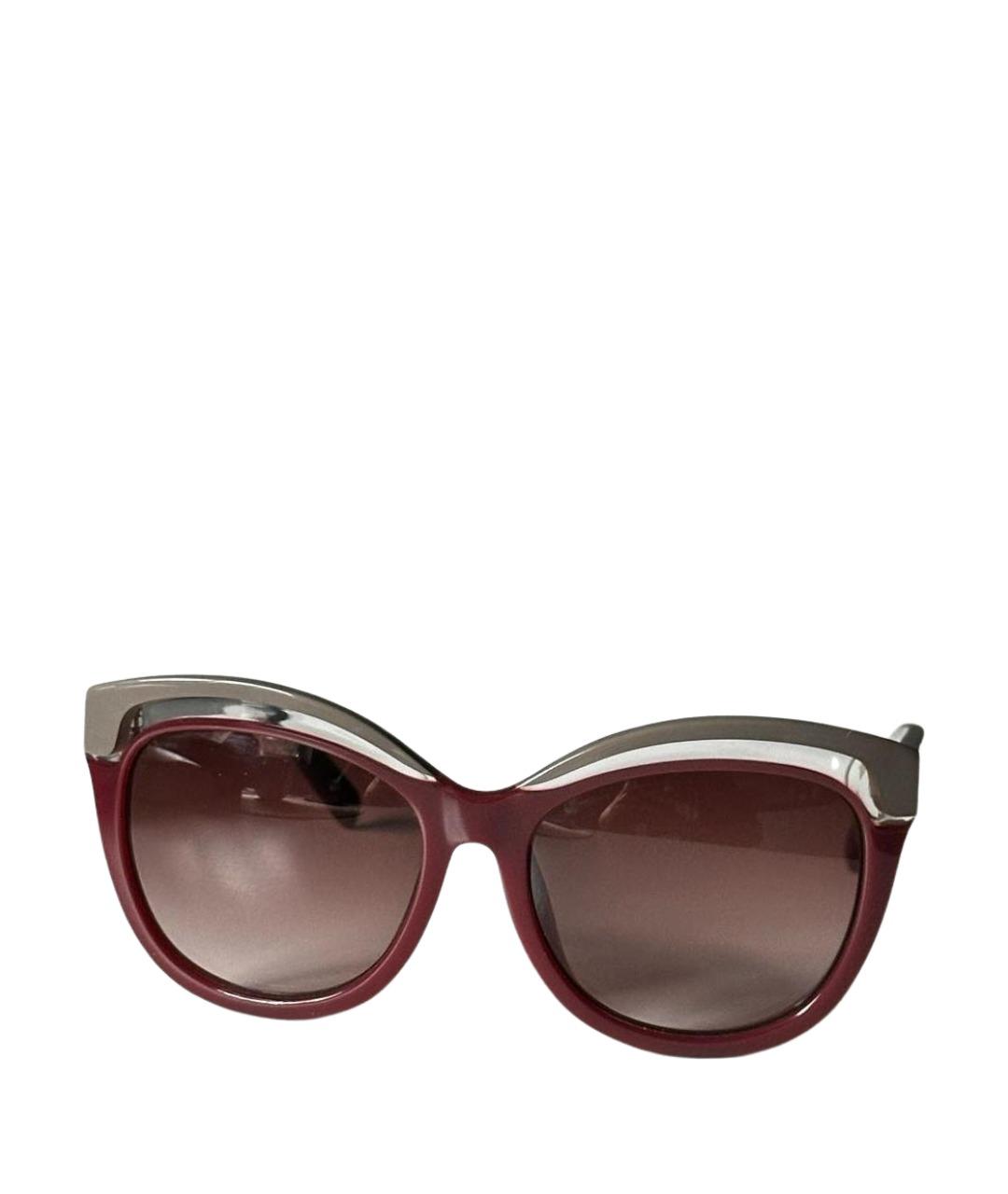 FURLA Бордовые пластиковые солнцезащитные очки, фото 1